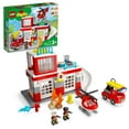 thumbnail image 1 of LEGO DUPLO Fire Station & Helicopter Playset 10970, with Push & Go Truck Toy for Toddlers, Boys and Girls 2 Plus Years Old, Large Bricks Educational Learning Toys, 1 of 8