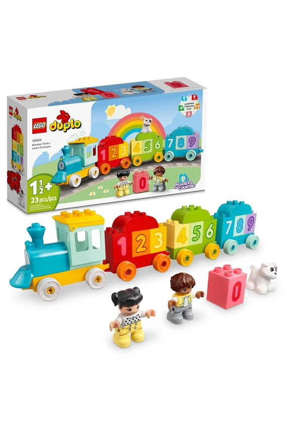 DUPLO My First Number Train 10954 Fine Motor Skills Toy with Bricks for Learning Numbers, Preschool Educational Toys for 1.5 - 3 Year Old Toddlers, Girls & Boys, Early Development Activity Set