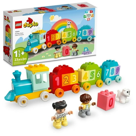 LEGO DUPLO My First Number Train 10954 Fine Motor Skills Toy with Bricks for Learning Numbers, Preschool Educational Toys 23 pieces
