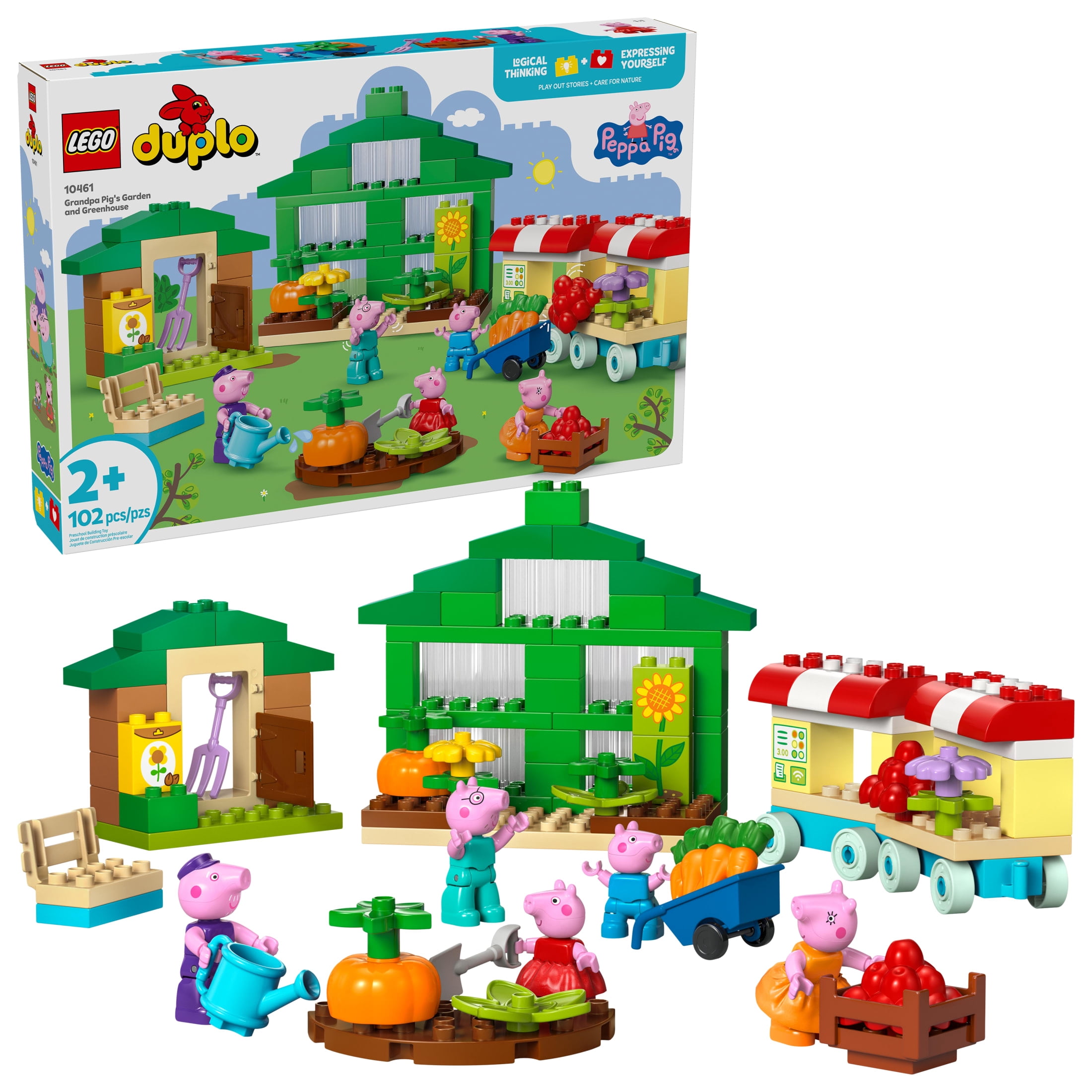 LEGO DUPLO Peppa Pig Grandpa Pig's Garden and Greenhouse - Peppa