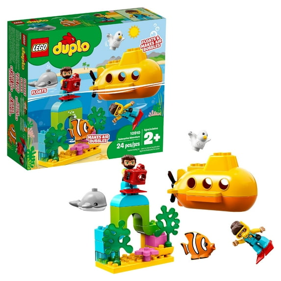 LEGO DUPLO Submarine Adventure 10910 Toddler Bath Toy Set (24 Pieces)
