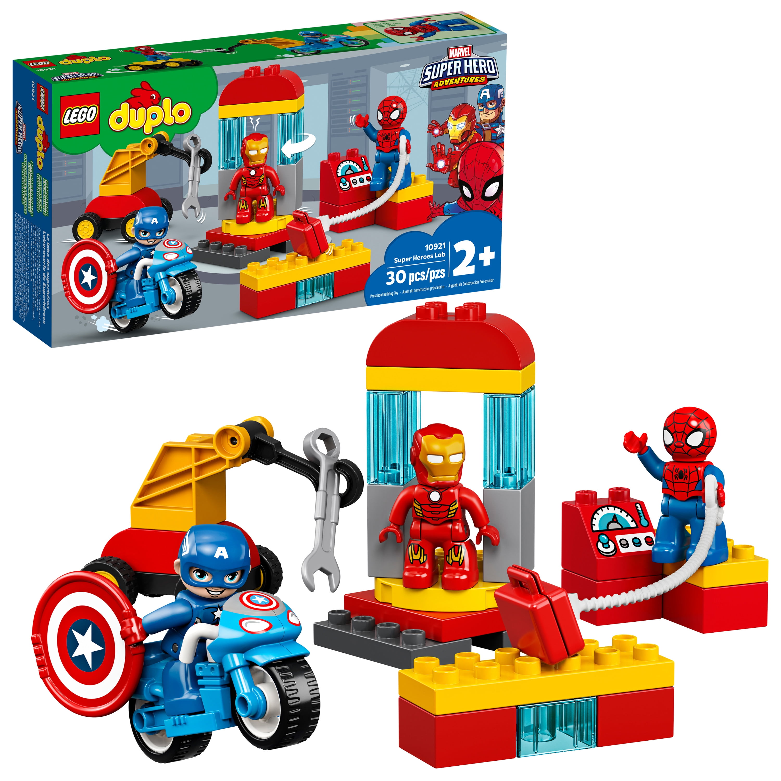 LEGO DUPLO Super Heroes Lab 10921 Marvel Avengers Construction Toy for  Toddlers (30 Pieces) 