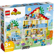 LEGO DUPLO Town 3in1 Family House 10994 Educational STEM Building Toy Set for Toddlers Ages 3+, Car Toy and 3 Floor House Lets the Whole Family Build, Play and Learn