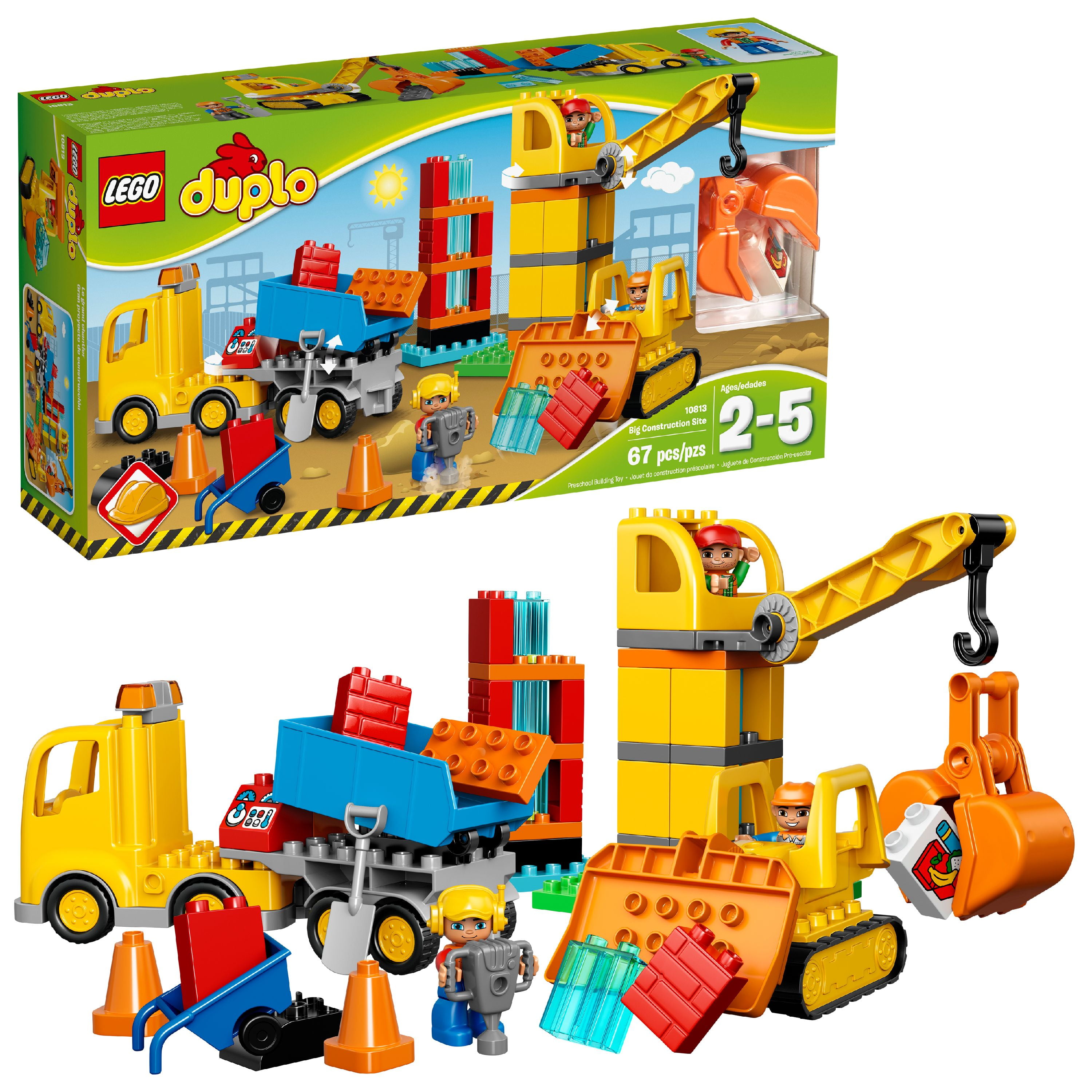 seng blive irriteret tragt LEGO DUPLO Town Big Construction Site 10813 (67 Pieces) - Walmart.com