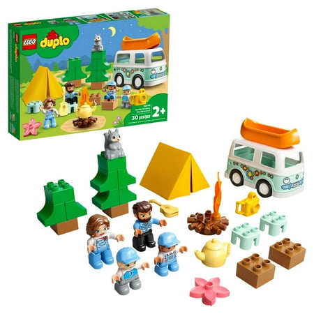 LEGO DUPLO Town Family Camping Van Adventure 10946 Building Toy for Toddlers and Kids (30 Pieces)