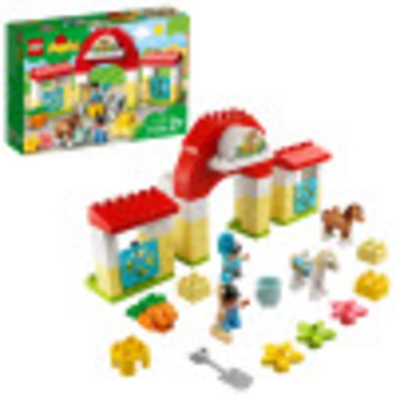 LEGO DUPLO Town Horse Stable and Pony Care 10951 Learning Toy for Preschoolers (65 Pieces)