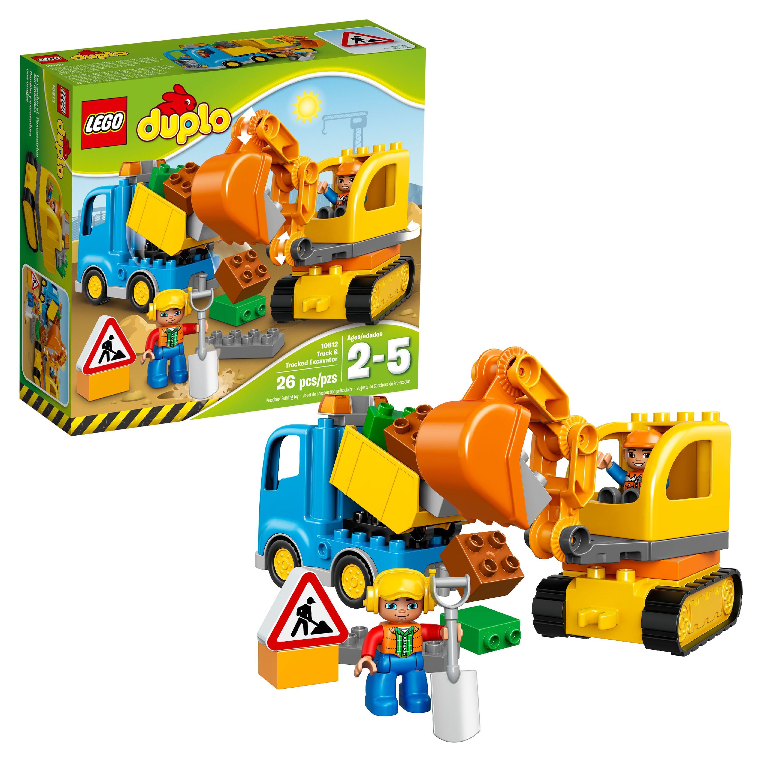 LEGO DUPLO Town Truck & Tracked Excavator 10812 (26 Pieces) - image 1 of 8
