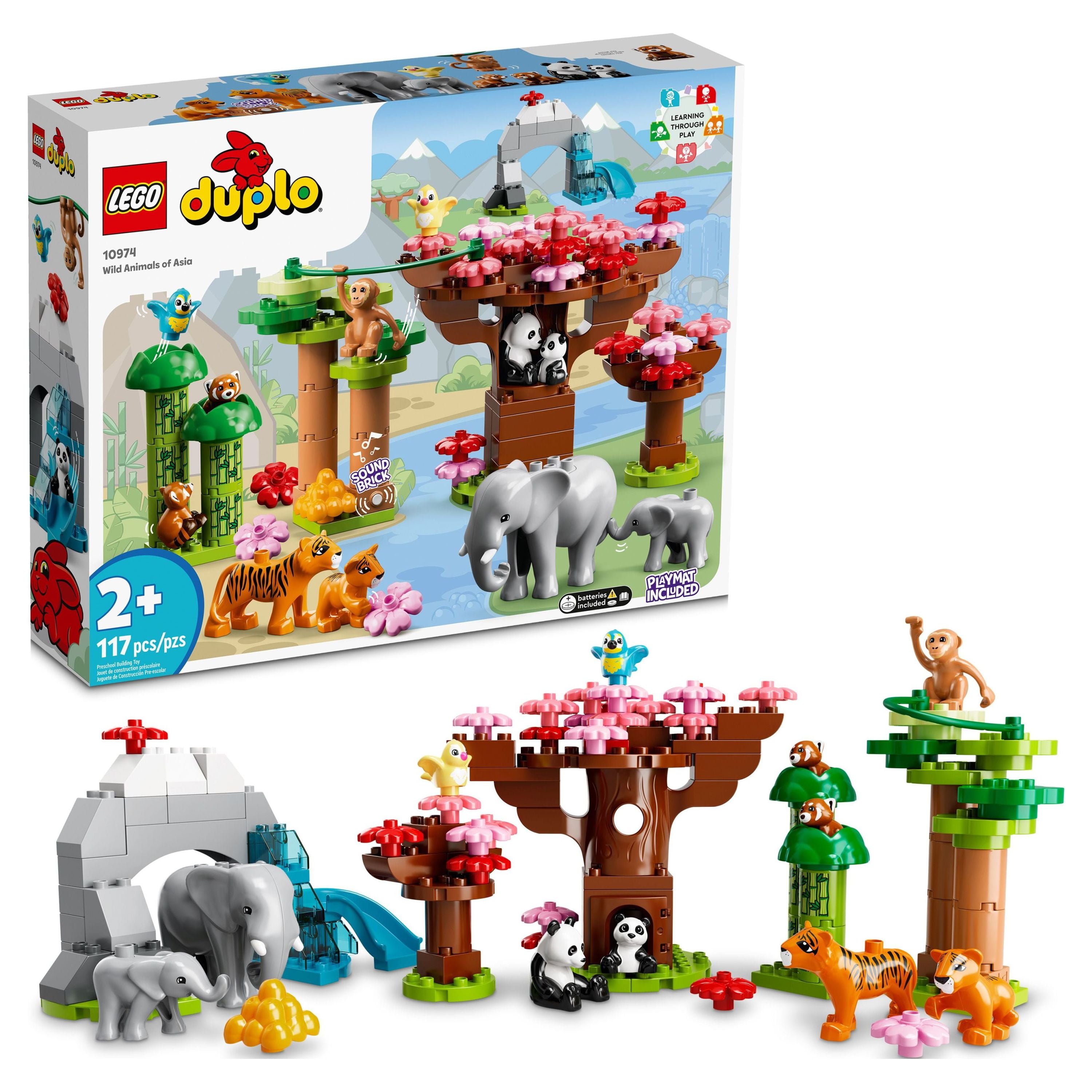 LEGO DUPLO Town Farm Animal Care 10949 Toy for Toddlers, Girls and Boys 2  Plus Years Old with Duck, Pig, Sheep & Cat Figures, Early Development Toys