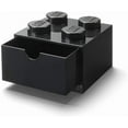 thumbnail image 1 of LEGO Desk Drawer Stackable Storage with 4 Knobs, in Black, 1 of 3