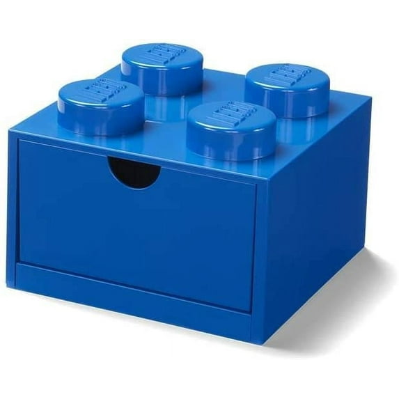 LEGO Desk Drawer Stackable Storage with 4 Knobs, in Blue