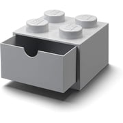 LEGO Desk Drawer Stackable Storage with 4 Knobs, in Grey