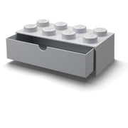 LEGO Desk Drawer Stackable Storage with 8 Knobs, Grey