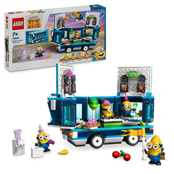 LEGO Despicable Me Minions Music Party Bus, Creative Building Toy for 7 Plus Year Old Kids, Bo