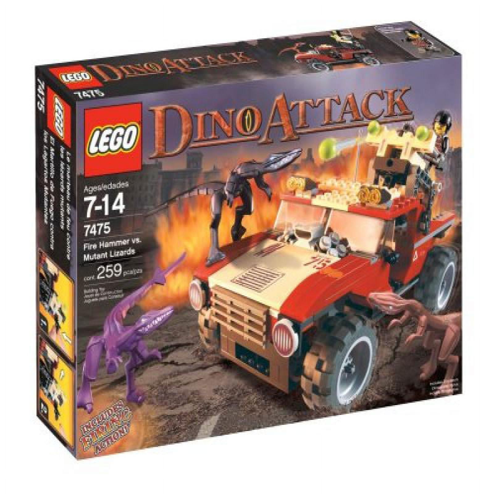 Dino Attack Fire Hammer vs. Mutant Lizards Set LEGO 7475 - Walmart.com