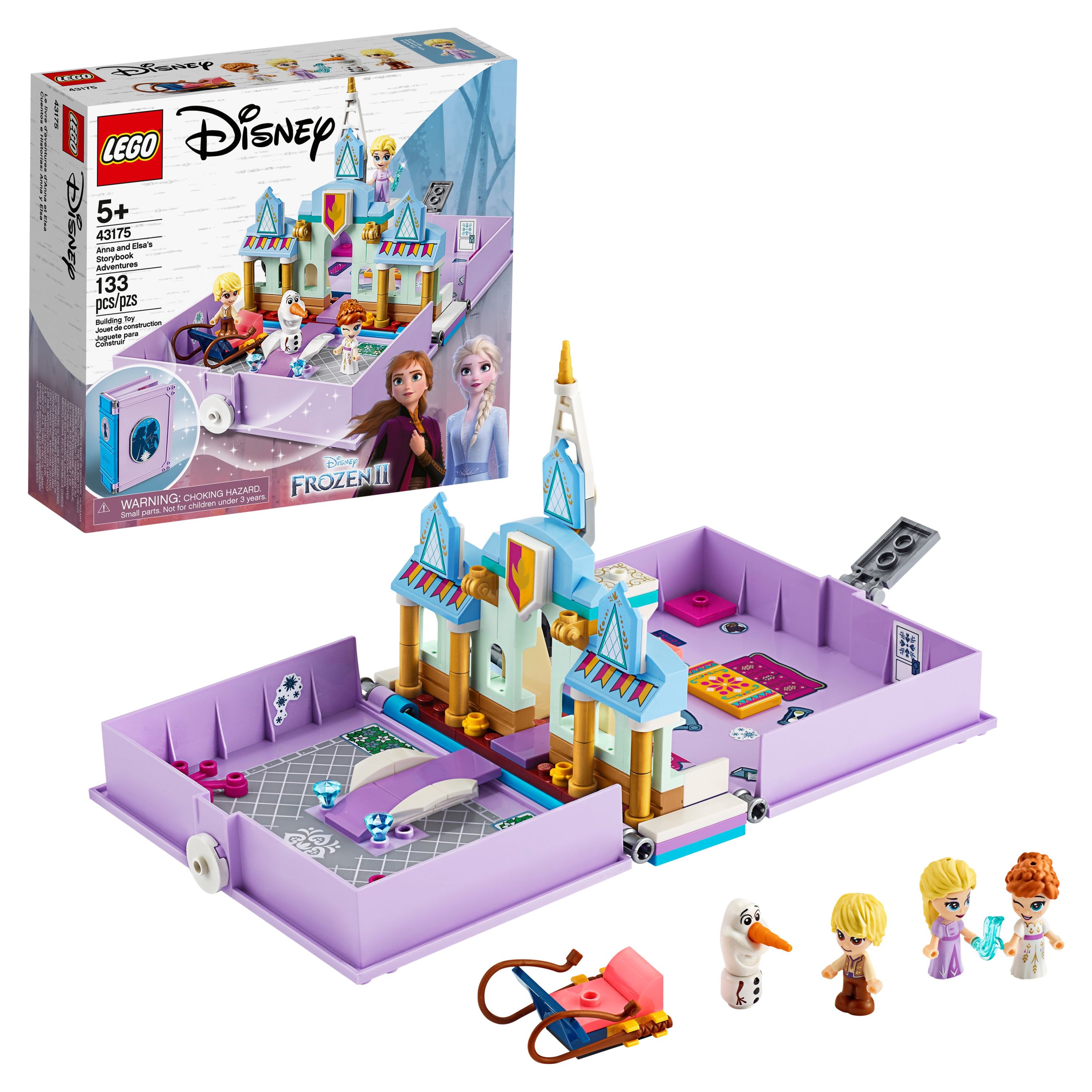 LEGO Disney Anna and Elsa’s Storybook Adventures 43175 Creative Building Kit (133 Pieces) - image 1 of 7