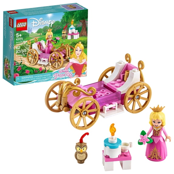 LEGO Disney Aurora’s Royal Carriage 43173 Princess Building Kit (62 Pieces)