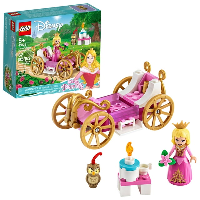 62-Pieces LEGO Disney Aurora's Royal Carriage Building Toy Set (43173)