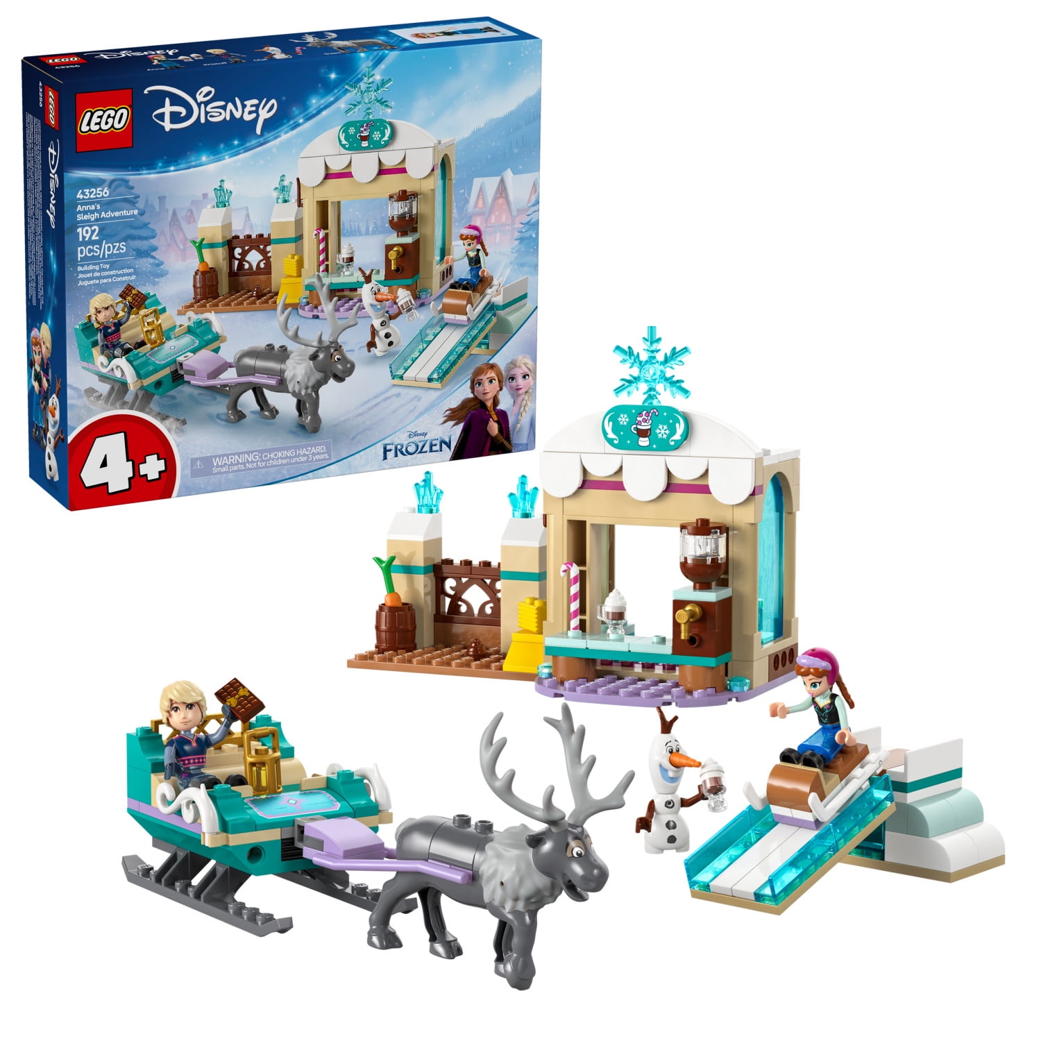 LEGO Disney Frozen Anna's Sleigh Adventure Building Toy Set - Frozen Toy for Toddlers with 2 Disney Princess Minidolls - Learning and Educational Set for Girls \u0026 Boys, Ages 4+ - 43256
