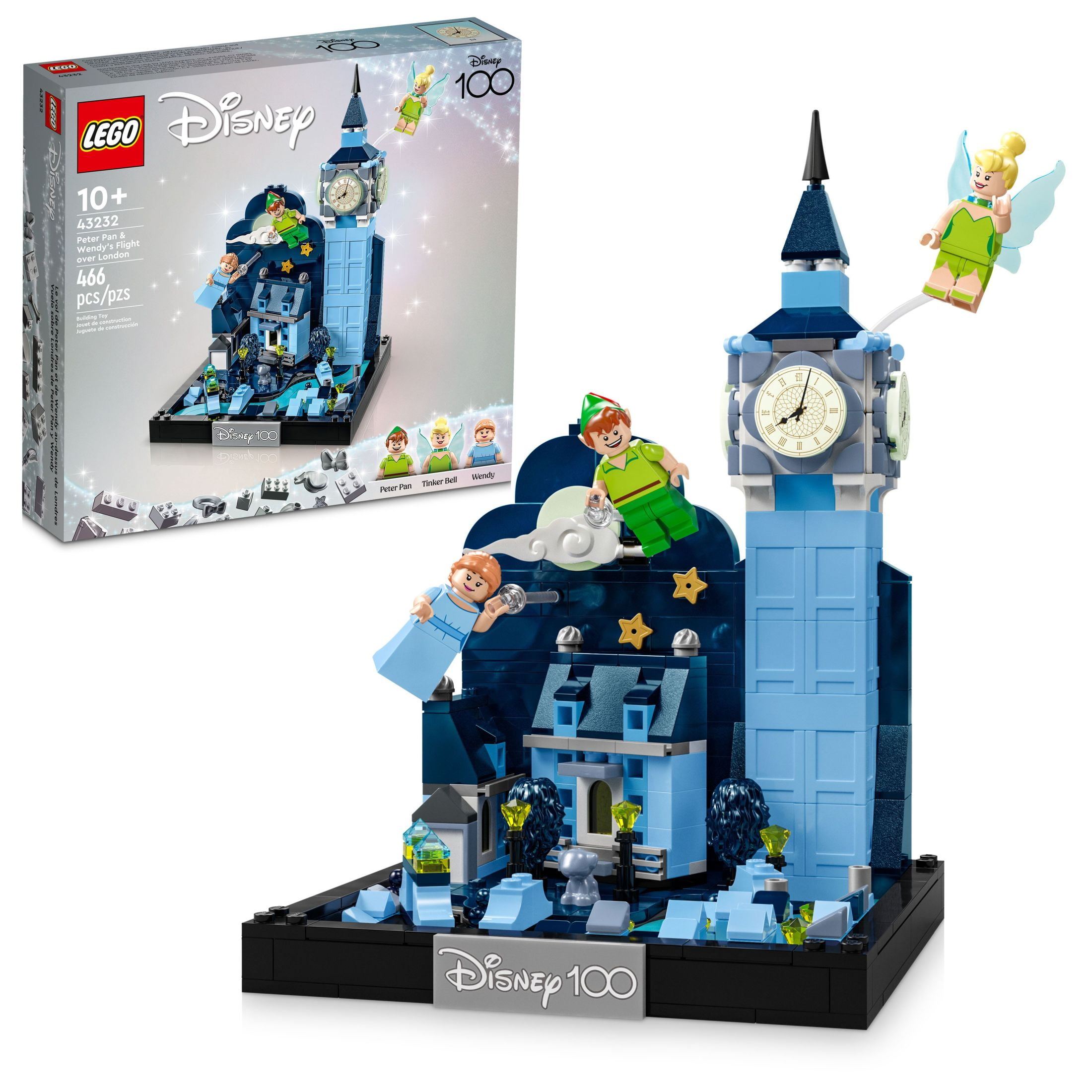 LEGO Disney Peter Pan & Wendys Flight over London 43232 Never-Grow-Up Building Set, Disneys 100th Anniversary Toy Celebrates Childhood Imaginations, Great Disney Gift for Kids 10-12 Years Old