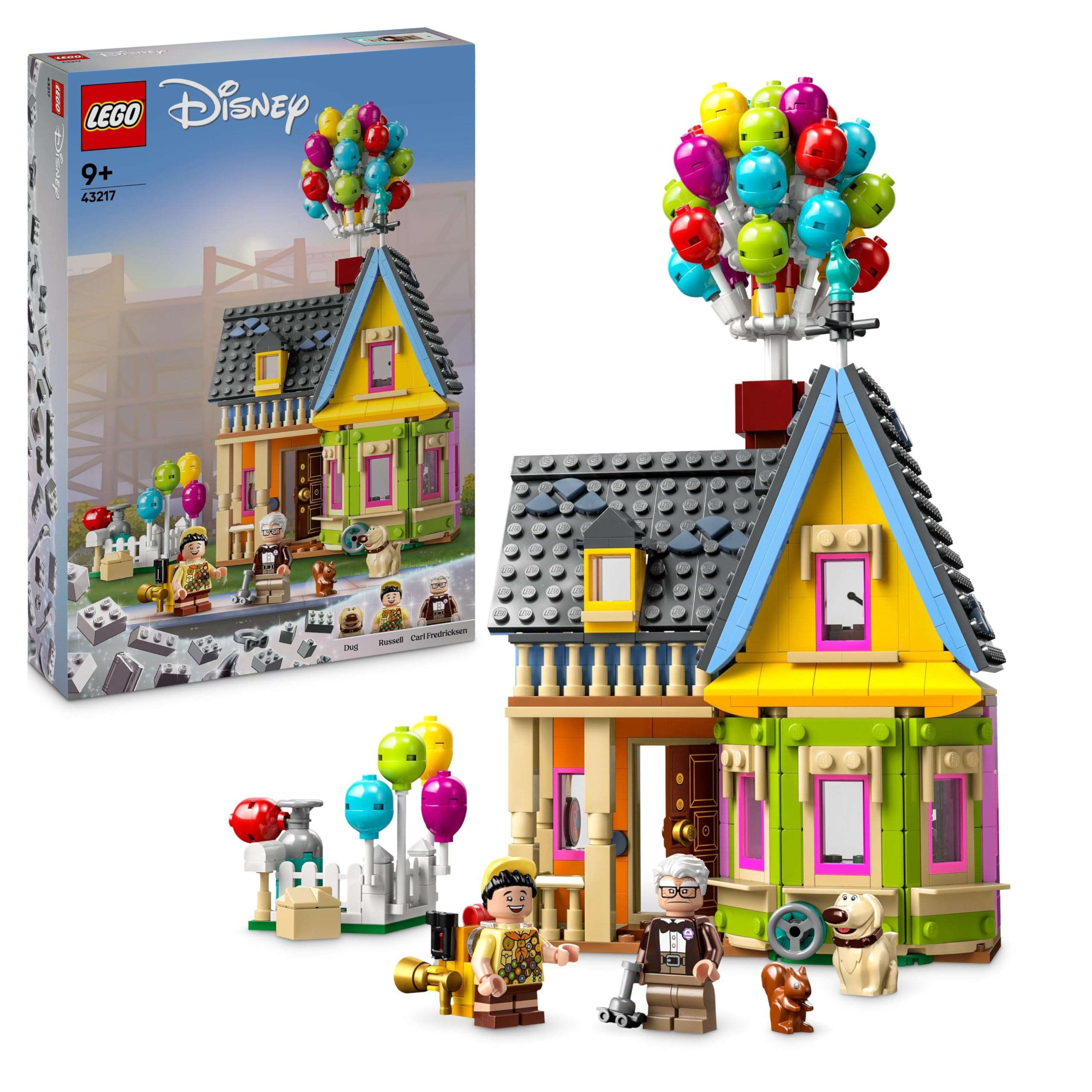 LEGO Disney and Pixar House of "Up" Gift Ideas for Women or Mammma Model to Build with Balloons and Figures of Carl, Russell and Dug, Games for Children and Gir