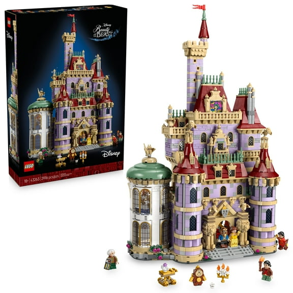 LEGO Disney Princess Beauty and The Beast Castle Building Set - Room Decor for Women & Men, Ages 18+ - Model Building Kit for Adults - Book Shelf Display - Gift for Disney Fans - 43263