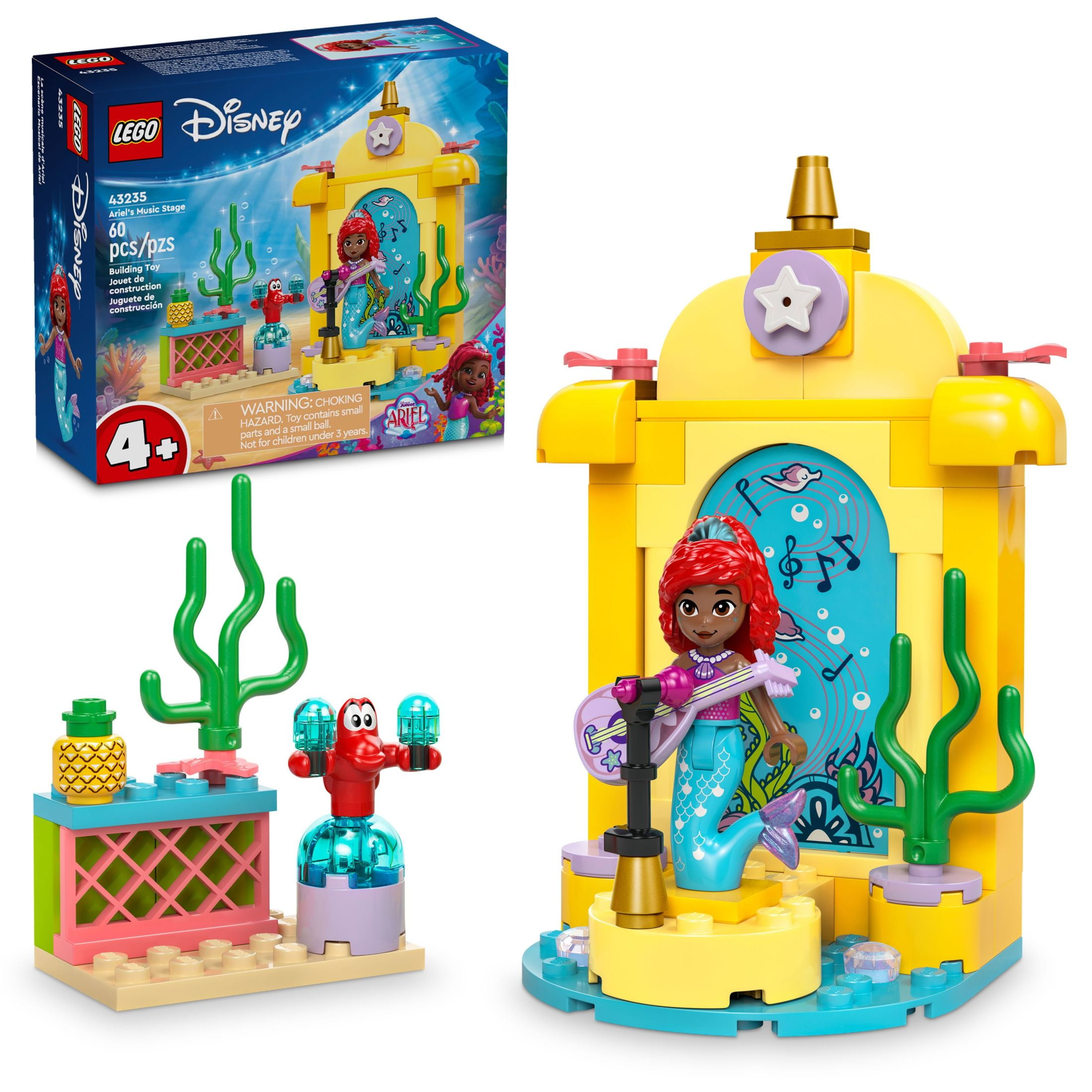 LEGO Disney Princess Ariel's Music Stage Building Toys - Pretend Play Little Mermaid Toys for Girls & Boys, Ages 4+ Years - Gift Ideas for Kids - 43235