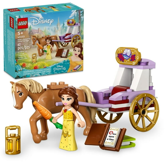 LEGO Disney Princess Belles Storytime Horse Carriage and Mini-Doll, Princess Toy for Kids, Disneys Beauty and the Beast Movie Gift for Girls and Boys Ages 5 and Up, 43233