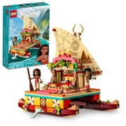LEGO Disney Princess Moana's Wayfinding Boat 43210 Building Set - Moana and Sina Mini-Dolls, Dolphin Figure, Fun Movie Inspired Creative Toy for Boys, Girls, and Kids Ages 6+