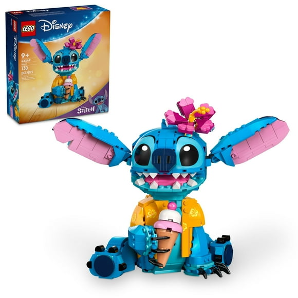LEGO Disney Stitch - Toy Building Kit - Buildable Figure with Ice Cream Cone - Fun Birthday Gift for Kids, 43249