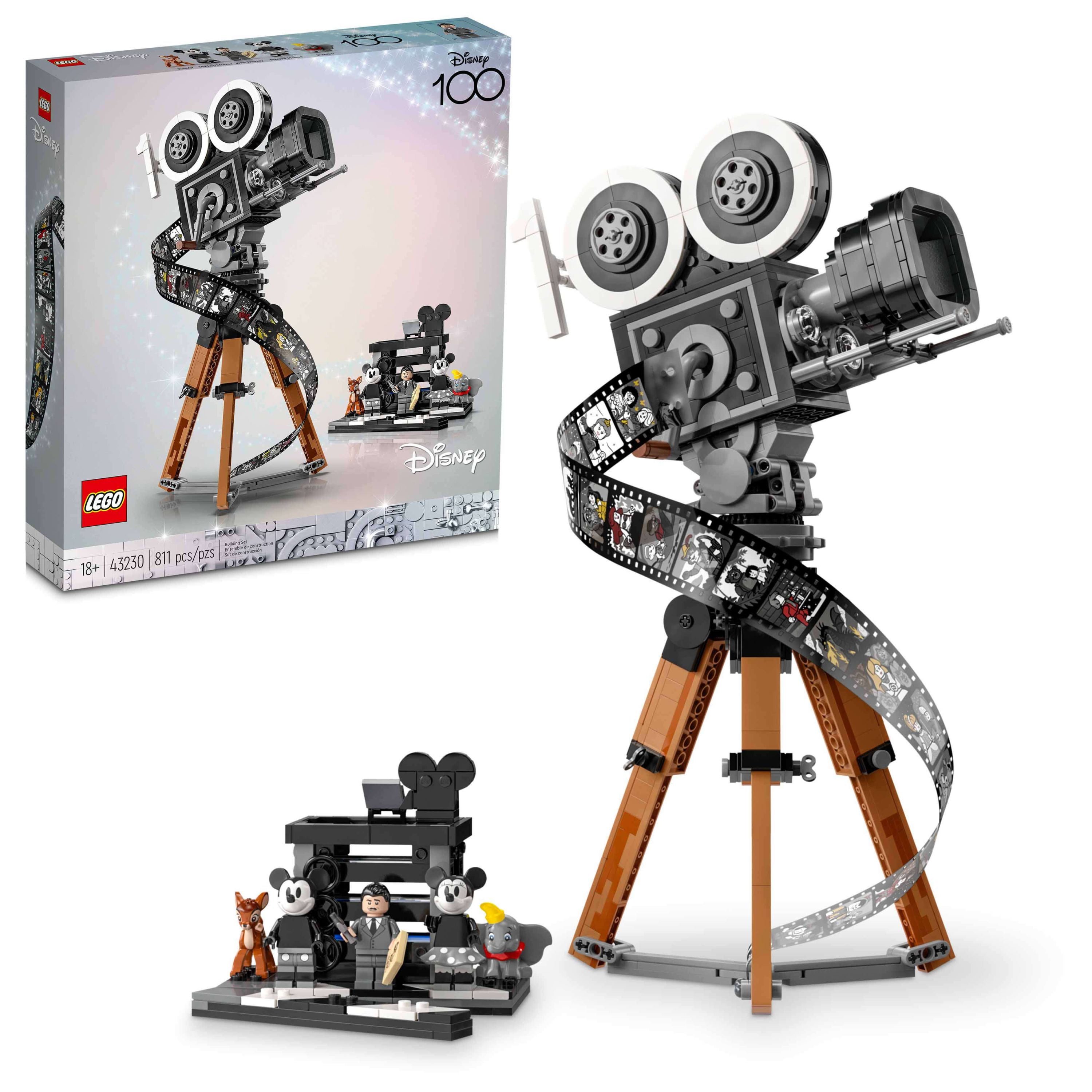 LEGO Disney Walt Disney Tribute Camera 43230 Disney Fan Building Set,  Celebrate Disney 100 with a Collectible Piece Perfect for Play and Display