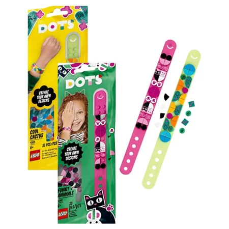 LEGO Dots 2 Bracelet Multi-Pack: Cool Cactus & Funky Animals 41922 41901