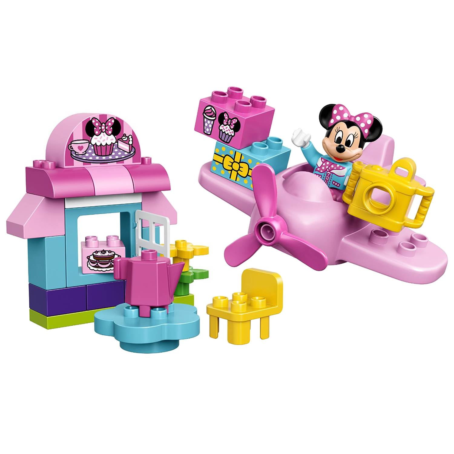 LEGO Duplo Minnie s Cafe Block Set with Pink Cupcake Delivery Plane 10830 Walmart