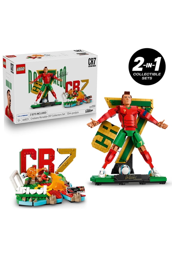 Editions Cristiano Ronaldo - Collector's Set Co-Pack - Building Toy for Kids - Soccer Collectible - Sports Decor for Boys & Girls, Ages 12+ - Gift for Soccer Fans - 66823