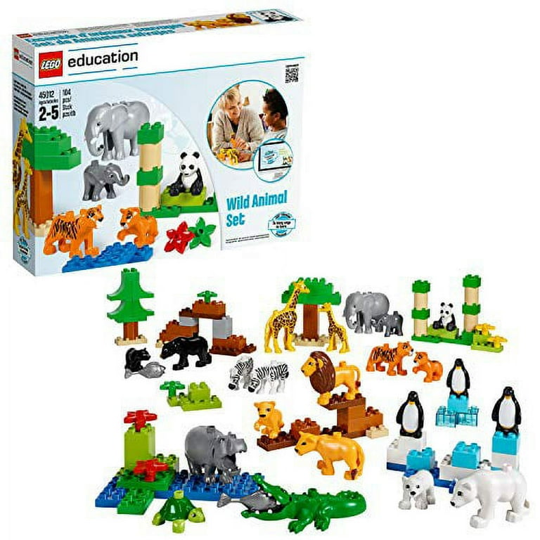 LEGO Education Wild Animals DUPLO Set 45012, STEAM Learning, Early Math and  Understanding Relationships Toy for Girls and Boys Ages 2 and up (104