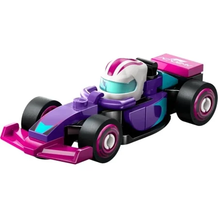 LEGO F1 Collectible Race Cars - Academy F1 Team Race Car with Driver Helmet & Moving Wheels - Formula 1-71049