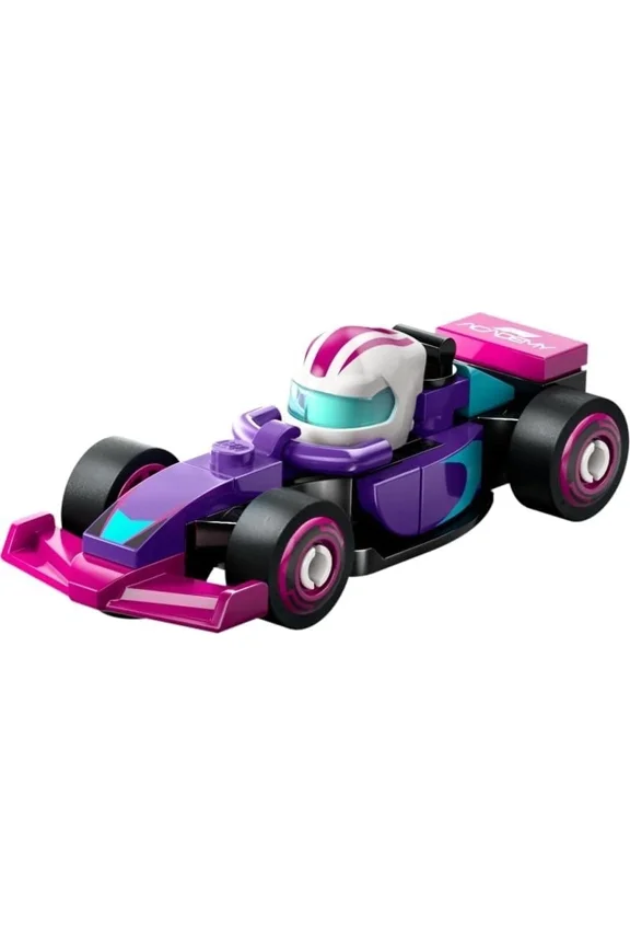 F1 Collectible Race Cars - Academy F1 Team Race Car with Driver Helmet & Moving Wheels - Formula 1-71049