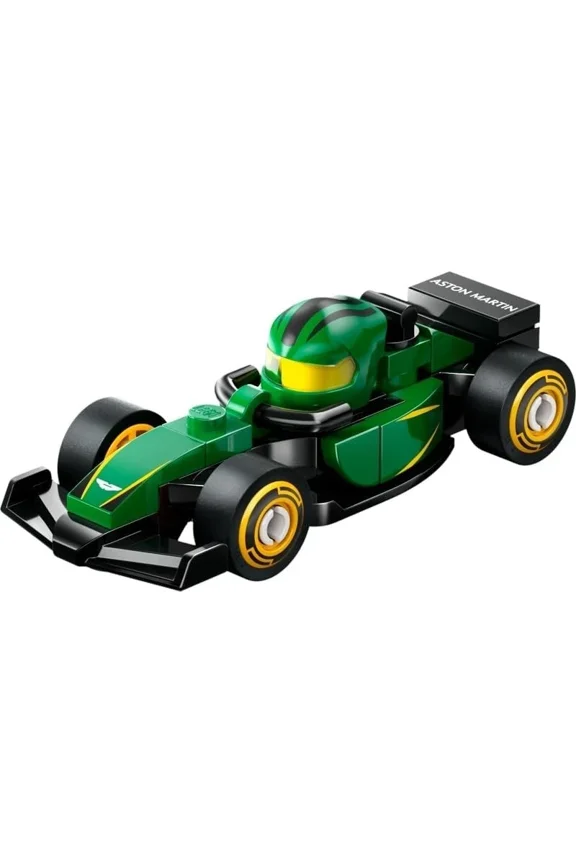 F1 Collectible Race Cars - Aston Martin F1 Team Race Car with Driver Helmet & Moving Wheels - Formula 1-71049
