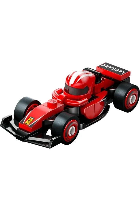 F1 Collectible Race Cars - Ferrari F1 Team Race Car with Driver Helmet & Moving Wheels - Formula 1-71049