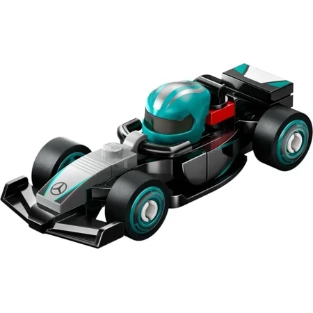 LEGO F1 Collectible Race Cars - Mercedes F1 Team Race Car with Driver Helmet & Moving Wheels - Formula 1-71049