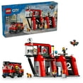 thumbnail image 1 of LEGO Fire Station with Fire Truck Block Building Sets, 843 Pieces, 1 of 9