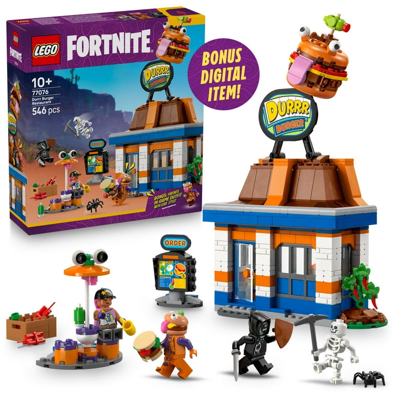 Free Shipping! LEGO Fortnite Durrr Burger Restaurant Kids Toy