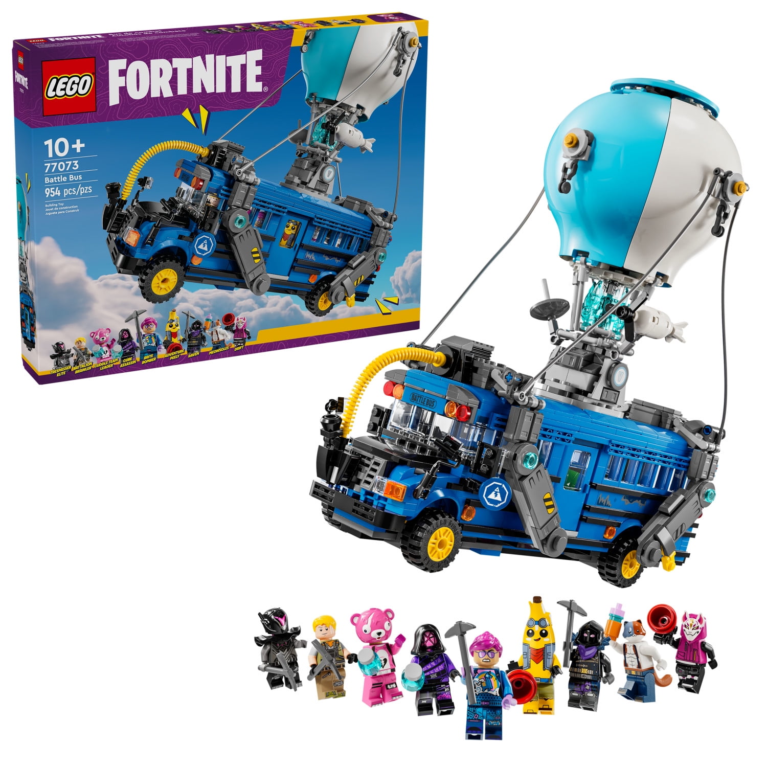 LEGO Fortnite Battle Bus - Collectible Fortnite Toy for Kids, Boys and Girls, Ages 10+ - Pretend Play Set with 9 Minifigures from Video Game - Gift Ideas for Fans - 77073