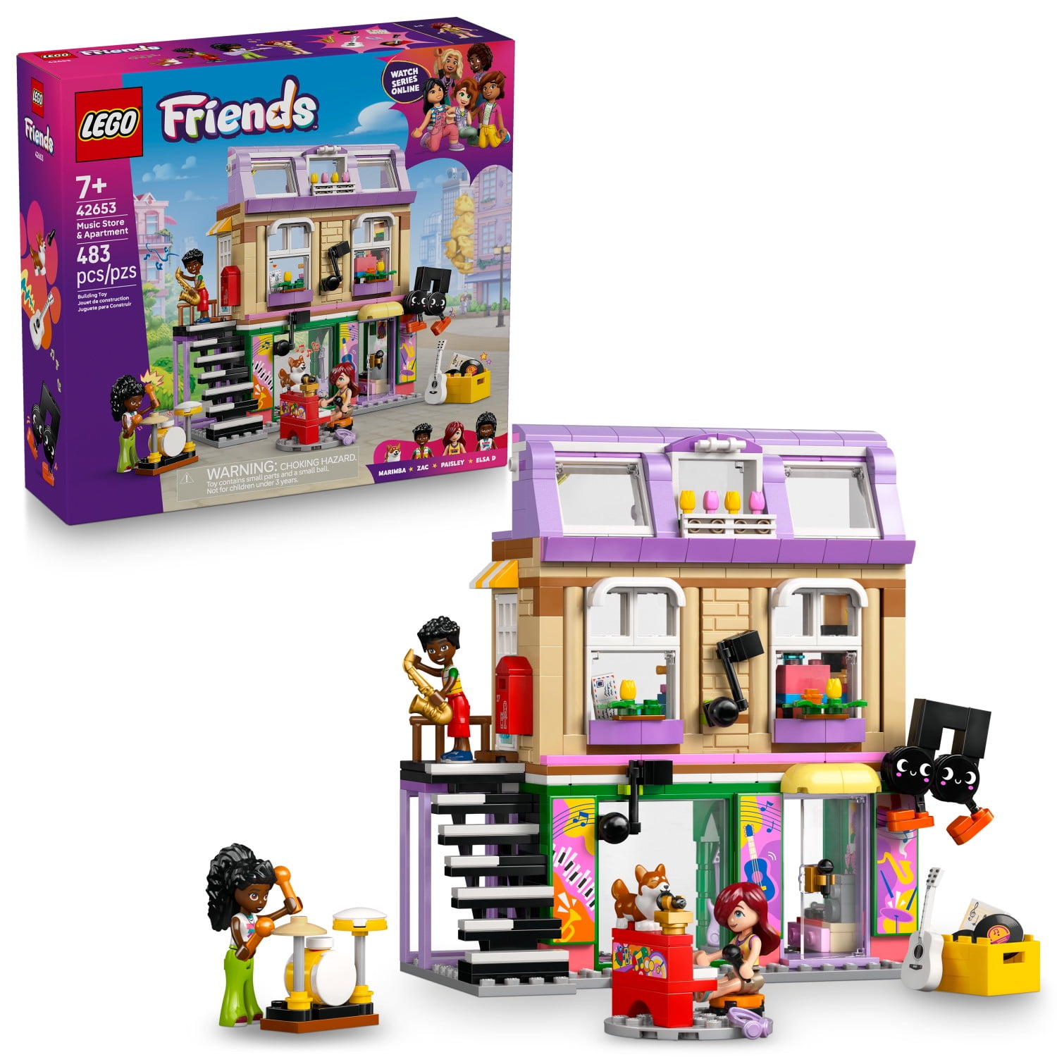 LEGO Friends Music Store & Apartment Building Set - Interactive