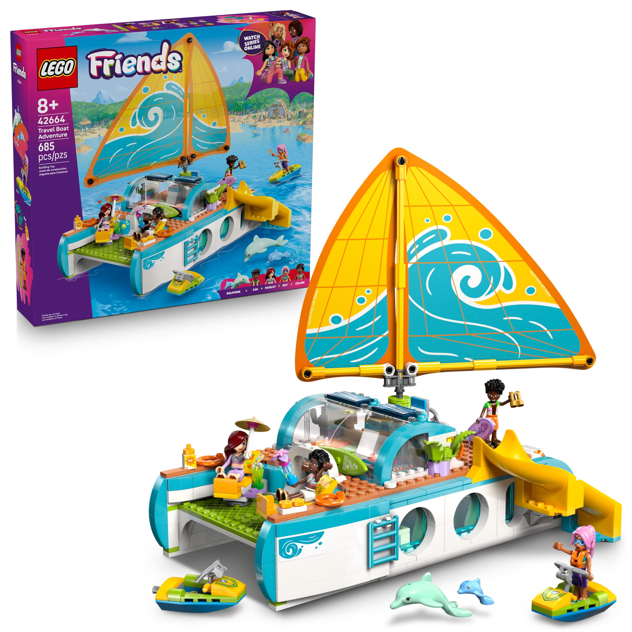 LEGO, LEGO Friends Travel Boat Adventure, 42664, Pretend Play Toy