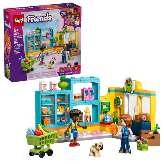 LEGO Friends Heartlake City Convenience Store Building Toy for Girls & Boys - Pretend Play Set for Kids, Ages 5+ - W/Autumn & Zac Minidolls, 1 Toy Dog, & Accessories - Gift Idea for Birthdays - 42680