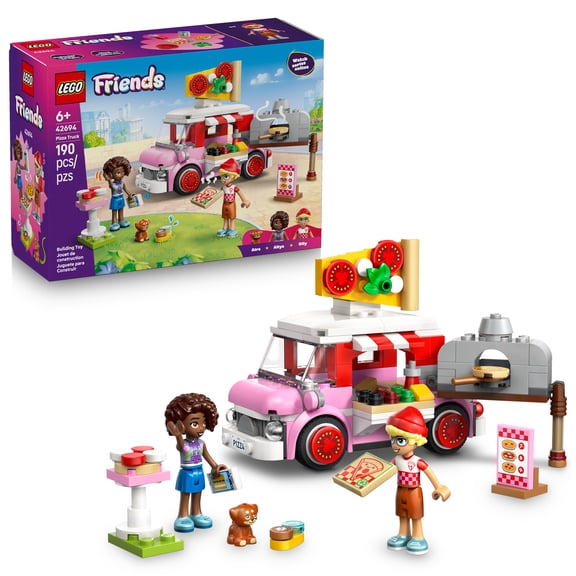 LEGO Friends Pizza Truck - Building Toy for Girls & Boys, Ages 6+ - Truck Toy for Kids - Includes 2 Minidolls for Pretend Play - Gift for Birthdays - 42694