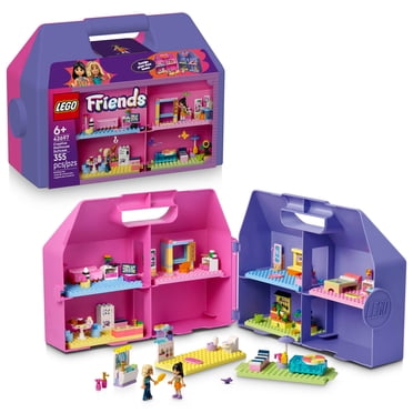 LEGO Friends Creative Dollhouse Suitcase - Building Toy for Girls & Boys, Ages 6+ - Portable Dollhouse Set with 8 Rooms & 2 Minidolls - Gift for Kids - 42697