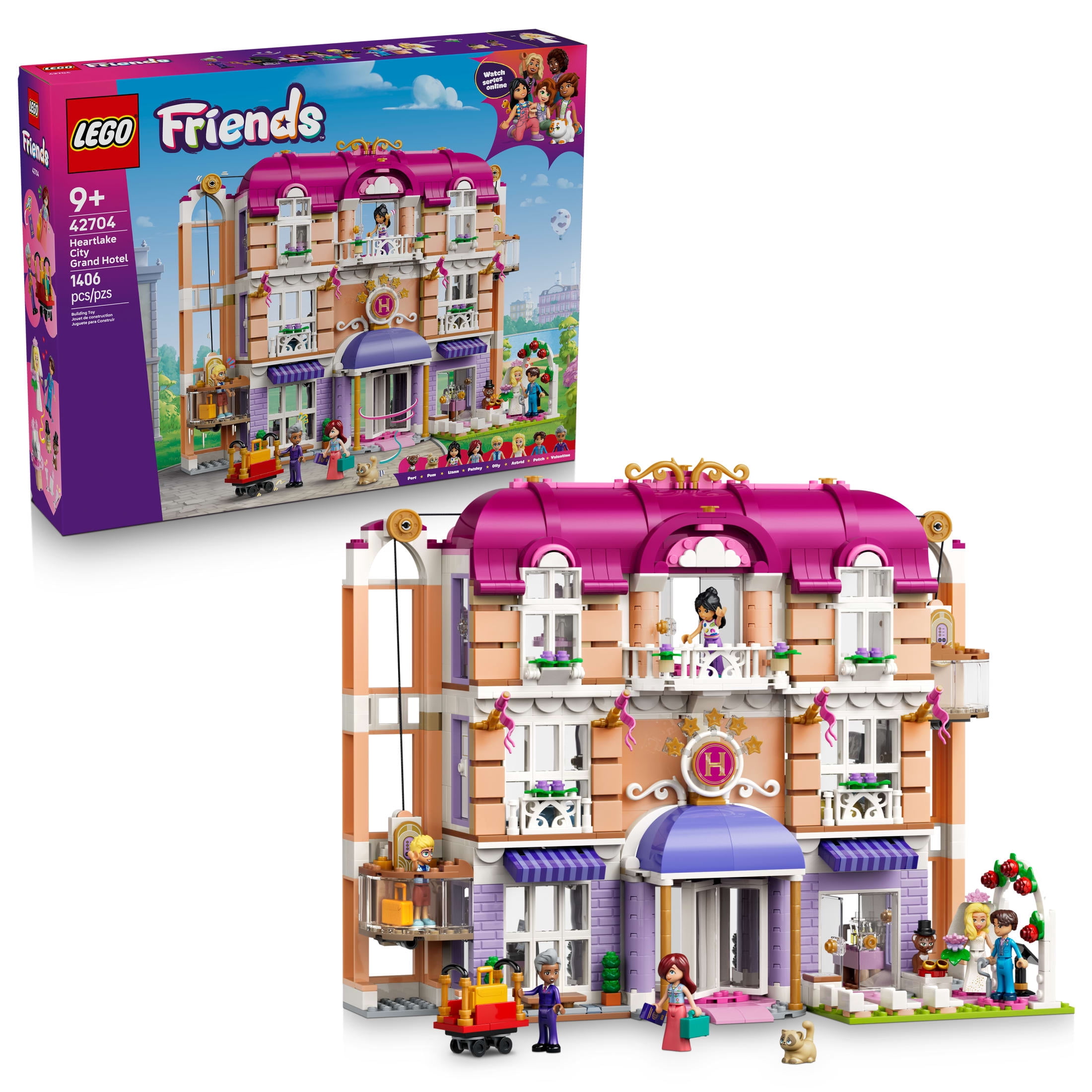 LEGO Friends Heartlake City Grand Hotel - Building Toy for Girls & Boys, Ages 9+ - Dollhouse Playset - Includes 6 Minidolls - Gift for Birthdays - 42704