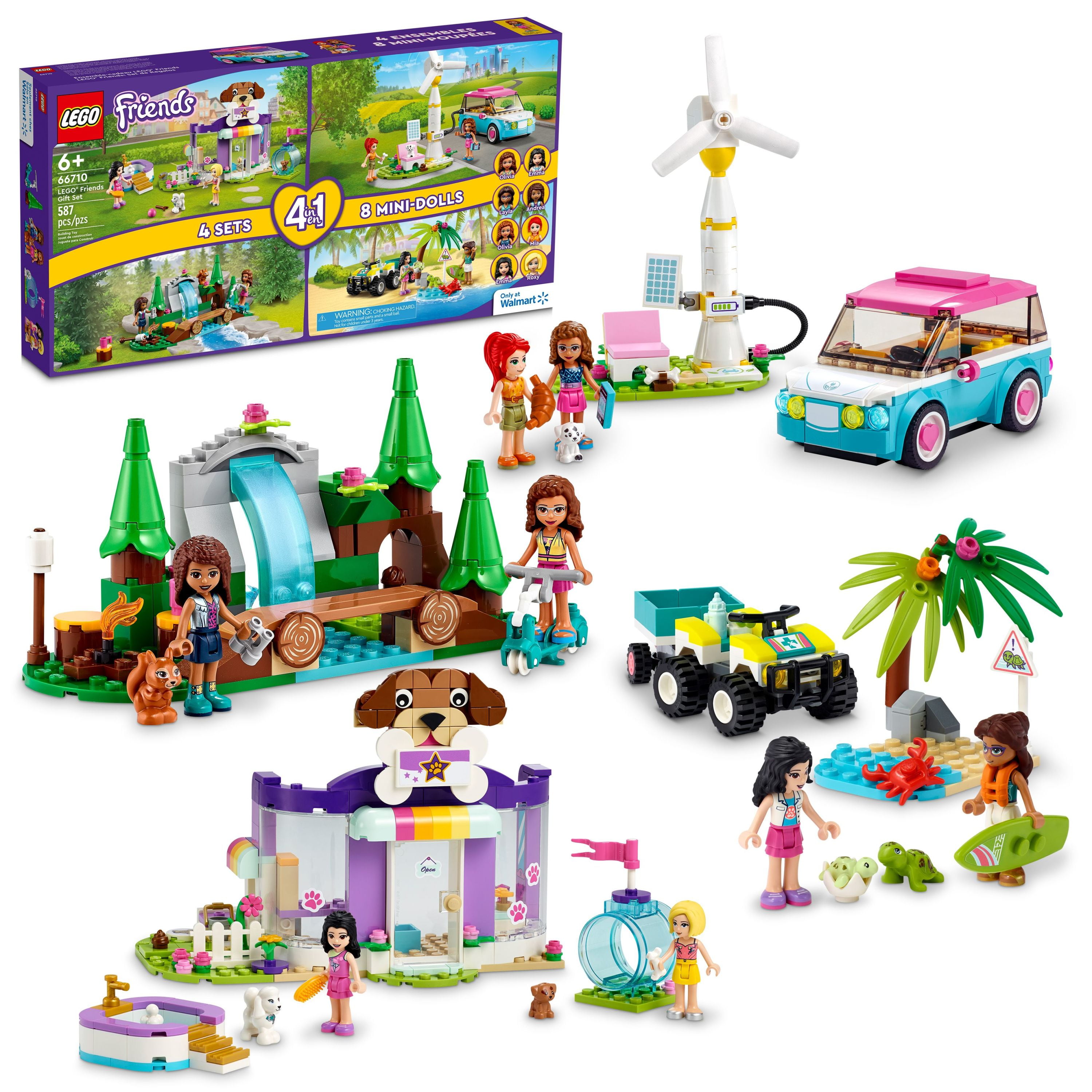 LEGO Friends Play Day Gift Set 66773, 3 in 1 Building Toy Set for 6 Year  Old Girls and Boys, Includes Ice Cream Truck, Mobile Fashion Boutique, and