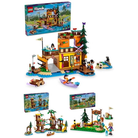 LEGO Friends Adventure Camp Bundle: Tree House, Water Sports, and Archery Range